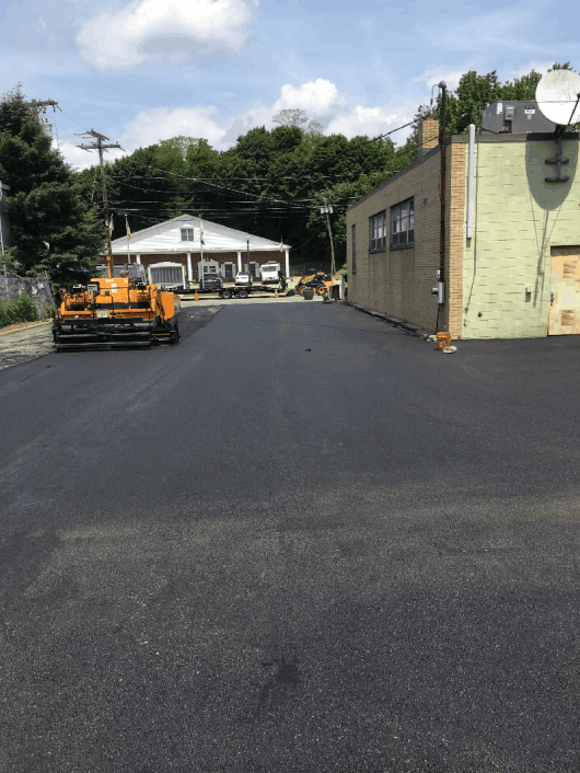 commercial driveway and lot